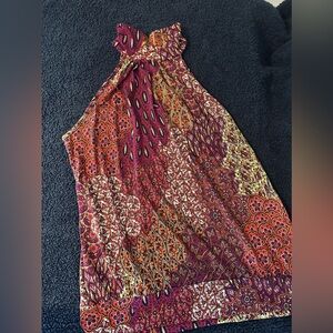 Cato Sleeveless Top in Multicolor Pattern